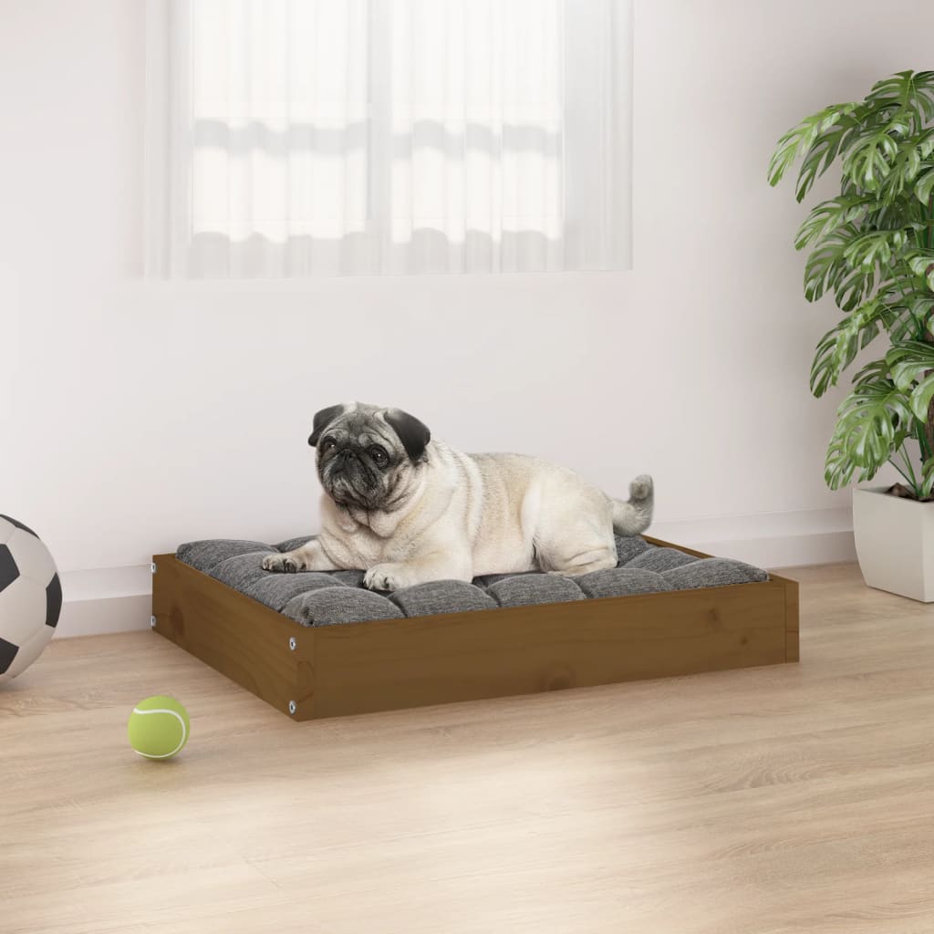 Lit Pour Chien 51,5X44X9 Cm Bois De Pin Solide