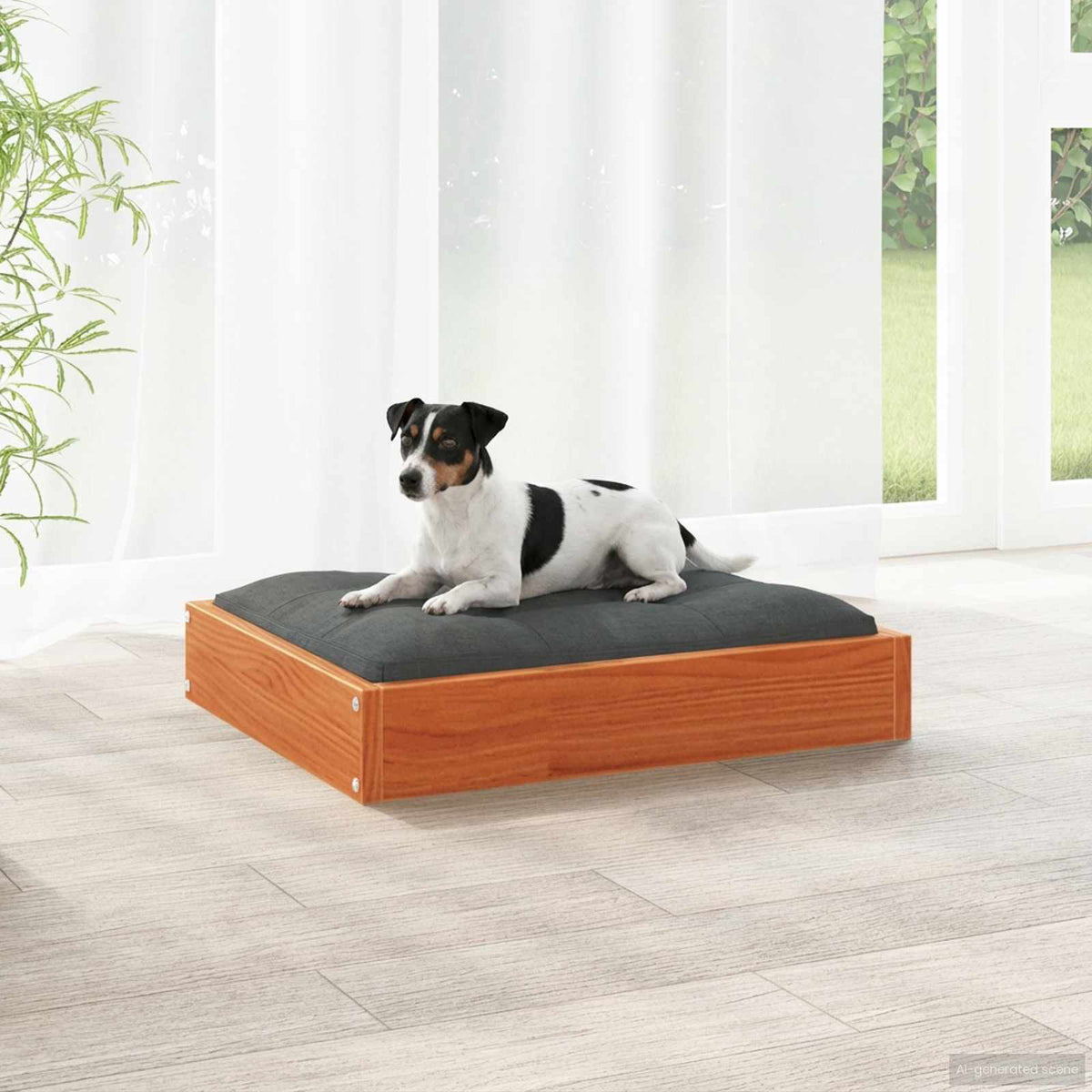 Lit Pour Chien 51,5X44X9 Cm Bois De Pin Solide