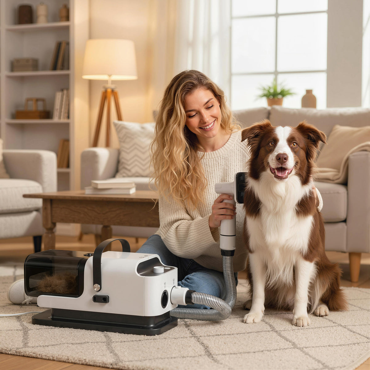 Aspirateur Poil de Chien et Séchoir 5-en-1