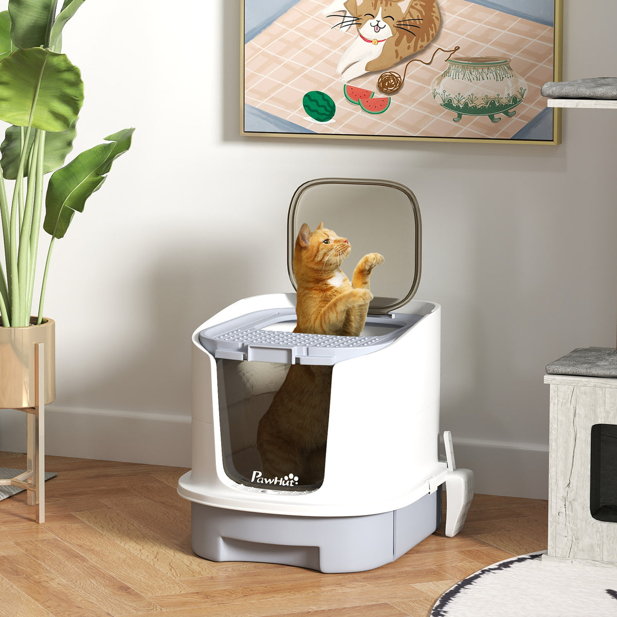 Maison de Toilette pour Chat Fermée