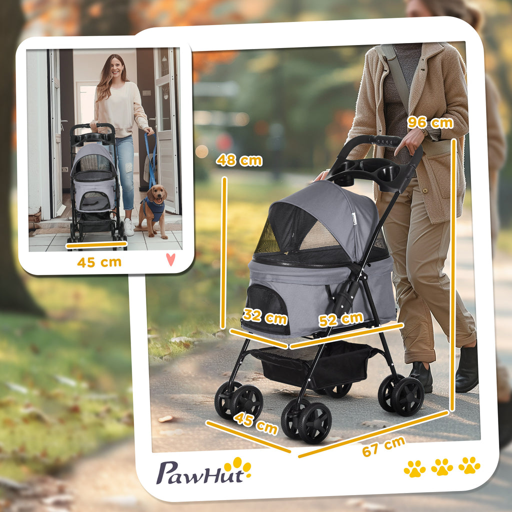 Poussette pour Chien et Chat Pliable